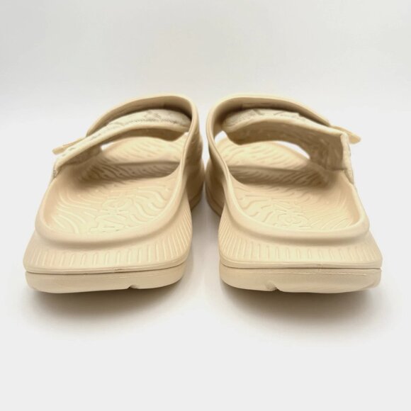 HOKA One One Ora Luxe Recovery Slide Sandals Men\'s Size 14 Shortbread / Eggnog main image 6